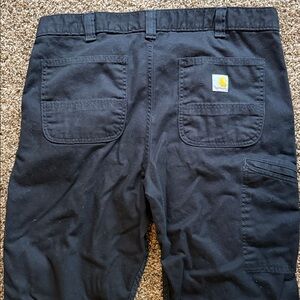 Carhartt Black Canvas Dungarees Work Pants 38x30